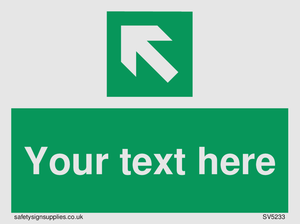 Custom Arrow Top Left Sign