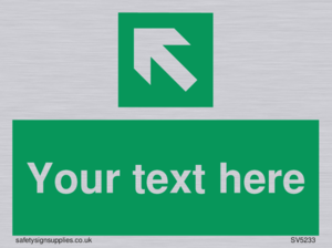 Custom Arrow Top Left Sign