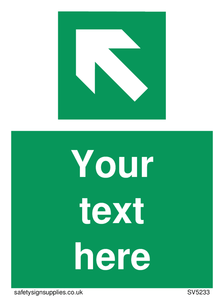 Custom Arrow Top Left Sign