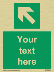 Custom Arrow Top Left Sign