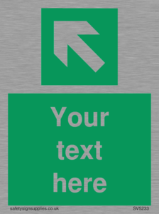 Custom Arrow Top Left Sign