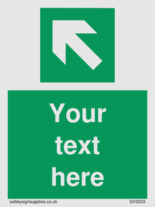 Custom Arrow Top Left Sign