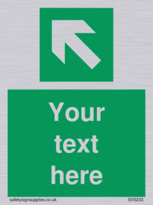 Custom Arrow Top Left Sign
