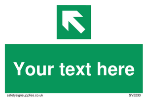 Custom Arrow Top Left Sign