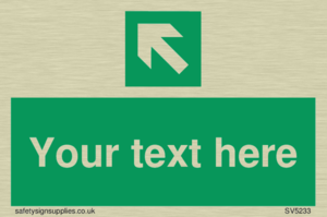 Custom Arrow Top Left Sign