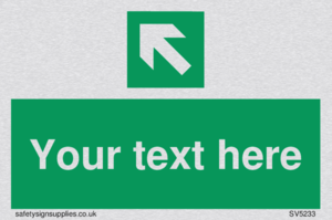 Custom Arrow Top Left Sign