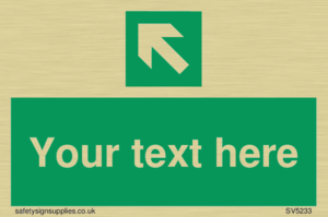 Custom Arrow Top Left Sign