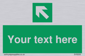 Custom Arrow Top Left Sign