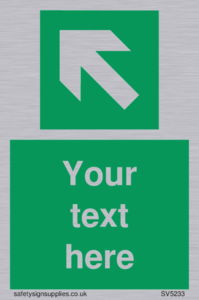 Custom Arrow Top Left Sign