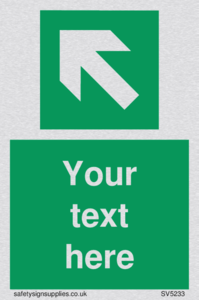 Custom Arrow Top Left Sign