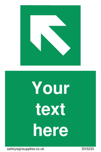 Custom Arrow Top Left Sign 