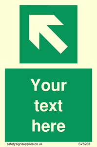 Custom Arrow Top Left Sign