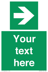 Custom Arrow Right Sign from Safety Sign Supplies