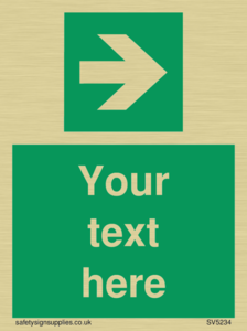 Custom Arrow Right Sign