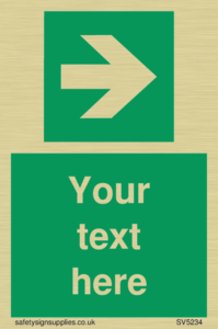 Custom Arrow Right Sign