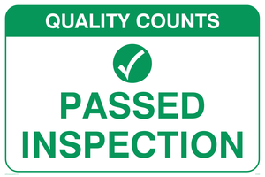 Passed inspection sign 