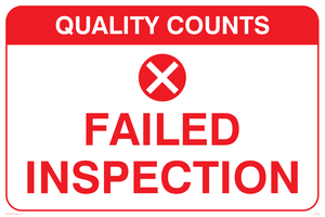 Failed inspection sign 