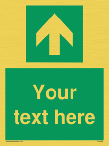 Safe condition Custom arrow up sign