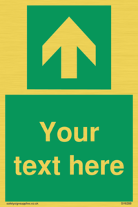 Safe condition Custom arrow up sign