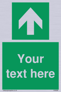 Safe condition Custom arrow up sign