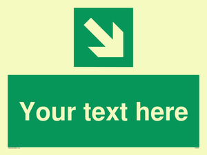 Safe condition Custom arrow down right sign