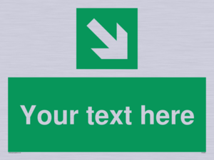 Safe condition Custom arrow down right sign