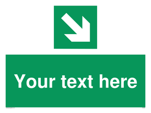 Safe condition Custom arrow down right sign