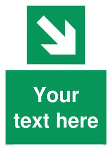 Safe condition Custom arrow down right sign