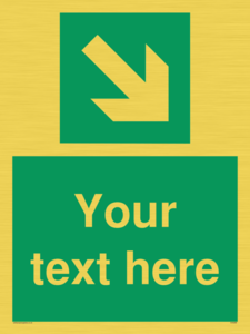 Safe condition Custom arrow down right sign