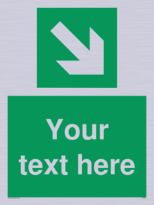 Safe condition Custom arrow down right sign