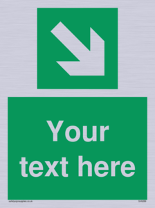 Safe condition Custom arrow down right sign