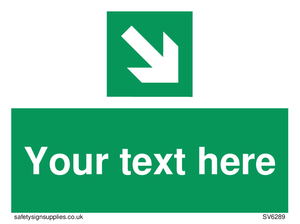 Safe condition Custom arrow down right sign