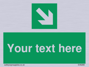 Safe condition Custom arrow down right sign