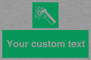 Custom sign safe condition emergency hammer