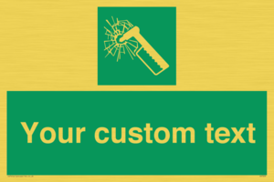 Custom sign safe condition emergency hammer