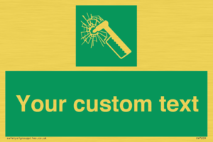 Custom sign safe condition emergency hammer