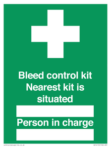Bleed Control kit location and PIC from Safety Sign Supplies