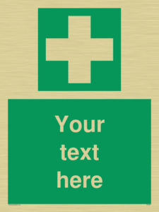 Custom First Aid Sign