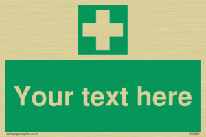 Custom First Aid Sign