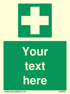 Custom First Aid Sign