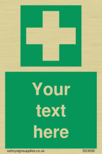 Custom First Aid Sign