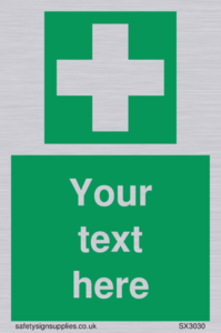 Custom First Aid Sign