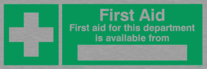 first aid for this department is available from