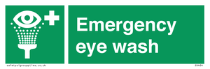 emergency eye wash sign 