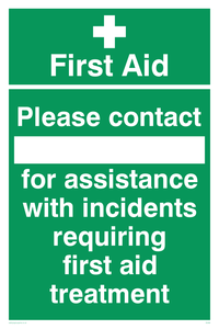 First Aid please contact