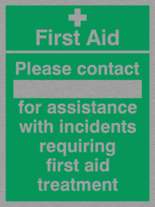 First Aid please contact