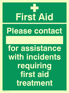 First Aid please contact