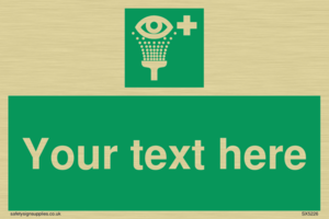 Custom Eye Wash Station Sign