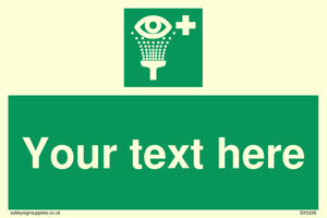 Custom Eye Wash Station Sign