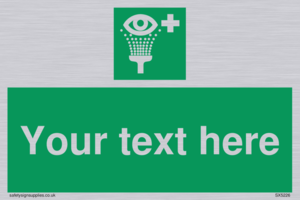 Custom Eye Wash Station Sign